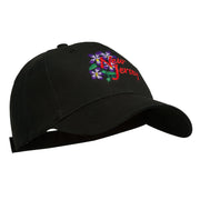 US State New Jersey Violet Flower Embroidered Cap