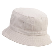 Cute Cow Embroidered Pigment Dyed Bucket Hat - Natural OSFM