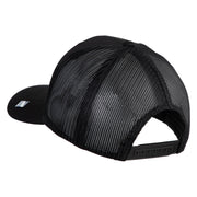 Retired US Air Force Embroidered Solid Cotton Twill Mesh Cap - Black OSFM