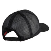 Retired US Air Force Embroidered Solid Cotton Twill Mesh Cap - Black OSFM