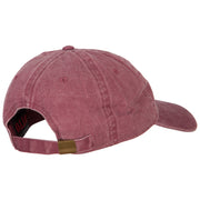 New Jersey with Map Outline Embroidered Washed Cotton Twill Cap