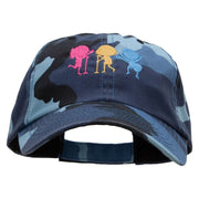 Singers Fun Embroidered Enzyme Washed Camo Cap - Sky OSFM