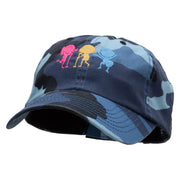 Singers Fun Embroidered Enzyme Washed Camo Cap - Sky OSFM