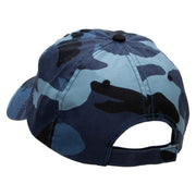 Singers Fun Embroidered Enzyme Washed Camo Cap - Sky OSFM