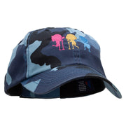 Singers Fun Embroidered Enzyme Washed Camo Cap - Sky OSFM