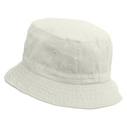 Cute Cow Embroidered Pigment Dyed Bucket Hat - White OSFM