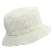 Cute Cow Embroidered Pigment Dyed Bucket Hat - White OSFM