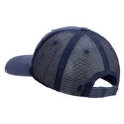 Licensed 1st Special Forces Command Veteran Embroidered Low Profile Special Cotton Mesh Cap - Navy OSFM