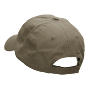 Rabbit Face Embroidered Low Profile Dyed Cotton Twill Cap