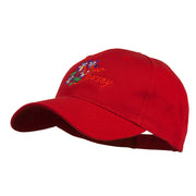 US State New Jersey Violet Flower Embroidered Cap