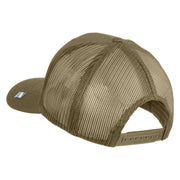 Retired US Air Force Embroidered Solid Cotton Twill Mesh Cap - Khaki OSFM