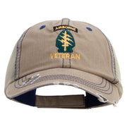 Licensed 1st Special Forces Command Veteran Embroidered Low Profile Special Cotton Mesh Cap - Khaki OSFM