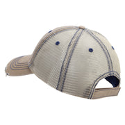 Licensed 1st Special Forces Command Veteran Embroidered Low Profile Special Cotton Mesh Cap - Khaki OSFM