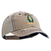 Licensed 1st Special Forces Command Veteran Embroidered Low Profile Special Cotton Mesh Cap - Khaki OSFM