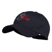 US State New Jersey Violet Flower Embroidered Cap