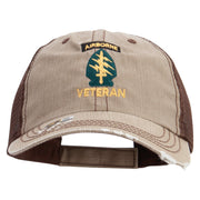 Licensed 1st Special Forces Command Veteran Embroidered Low Profile Special Cotton Mesh Cap - Khaki-Brown OSFM