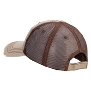 Licensed 1st Special Forces Command Veteran Embroidered Low Profile Special Cotton Mesh Cap - Khaki-Brown OSFM