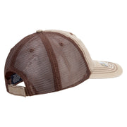 Licensed 1st Special Forces Command Veteran Embroidered Low Profile Special Cotton Mesh Cap - Khaki-Brown OSFM