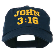 John 3:16 Embroidered Pet Spun Cap