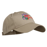 US State New Jersey Violet Flower Embroidered Cap