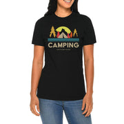 Camping Adventure Graphic Design Deluxe Jersey T-Shirt