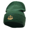 Scales Of Justice Embroidered 12 Inch Long Knitted Beanie