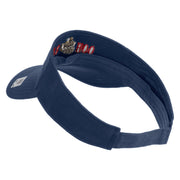 Ooh Rah Design Embroidered Cotton Twill Sun Visor - Navy OSFM