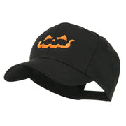 Halloween Jack O Lantern Face Embroidered Cap