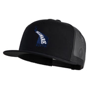 Delaware River Map Embroidered Mesh Trucker Snapback Cap - Black OSFM
