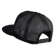 Delaware River Map Embroidered Mesh Trucker Snapback Cap - Black OSFM