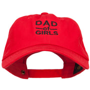 Dad of Girls Embroidered Unstructured Cotton Cap