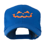 Halloween Jack O Lantern Face Embroidered Cap