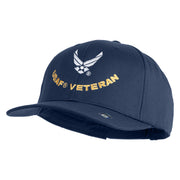 USAF Veteran Embroidered Solid Cotton Twill Cap - Navy OSFM