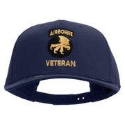 Licensed 17th Airborne Division Veteran Embroidered Solid Cotton Twill Pro Style Cap - Navy OSFM