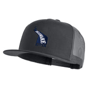 Delaware River Map Embroidered Mesh Trucker Snapback Cap - Charcoal OSFM