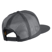 Delaware River Map Embroidered Mesh Trucker Snapback Cap - Charcoal OSFM