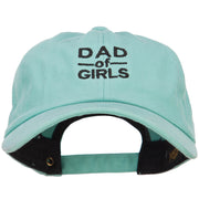 Dad of Girls Embroidered Unstructured Cotton Cap