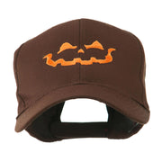 Halloween Jack O Lantern Face Embroidered Cap