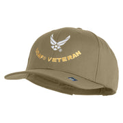USAF Veteran Embroidered Solid Cotton Twill Cap - Khaki OSFM