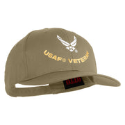 USAF Veteran Embroidered Solid Cotton Twill Cap - Khaki OSFM