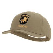 Licensed 17th Airborne Division Veteran Embroidered Solid Cotton Twill Pro Style Cap - Khaki OSFM