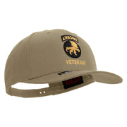 Licensed 17th Airborne Division Veteran Embroidered Solid Cotton Twill Pro Style Cap - Khaki OSFM
