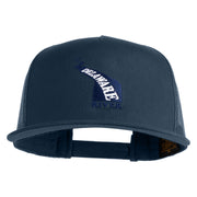 Delaware River Map Embroidered Mesh Trucker Snapback Cap - Navy OSFM