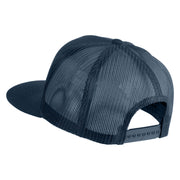 Delaware River Map Embroidered Mesh Trucker Snapback Cap - Navy OSFM