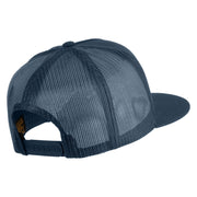 Delaware River Map Embroidered Mesh Trucker Snapback Cap - Navy OSFM