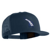 Delaware River Map Embroidered Mesh Trucker Snapback Cap - Navy OSFM