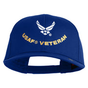 USAF Veteran Embroidered Solid Cotton Twill Cap - Royal OSFM