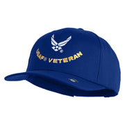 USAF Veteran Embroidered Solid Cotton Twill Cap - Royal OSFM