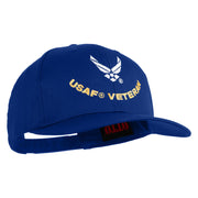 USAF Veteran Embroidered Solid Cotton Twill Cap - Royal OSFM