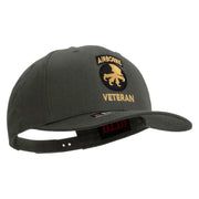 Licensed 17th Airborne Division Veteran Embroidered Solid Cotton Twill Pro Style Cap - Charcoal OSFM